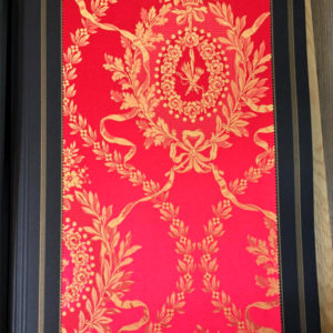 tessuto tesato rosso oro